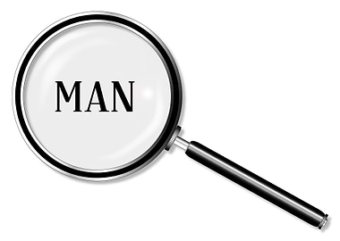 Man Magnifying Glass