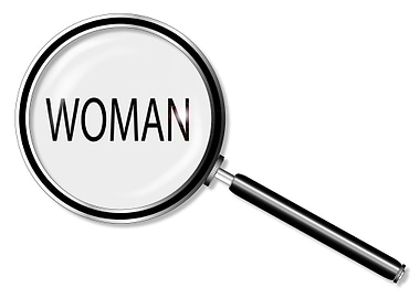 Woman Magnifying Glass
