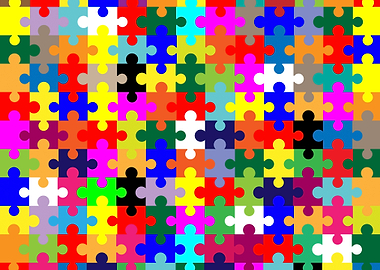 Jigsaw Pieces In Colour