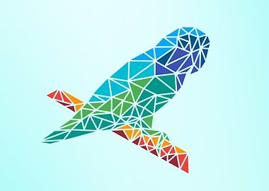 simple bird lowpolly