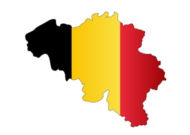 Belgium Map And Flag
