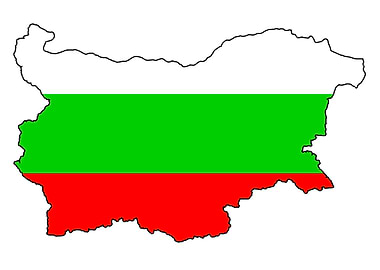 Bulgarian Flag On Outline