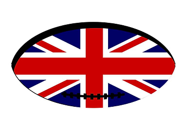 UK Flag Rugby Ball