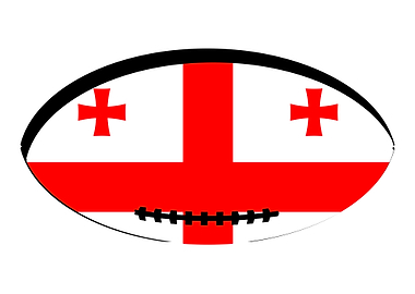 Georgia Flag Rugby Ball