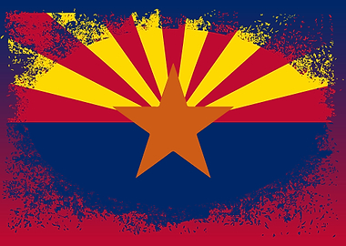 Arizona State Oval Grunge