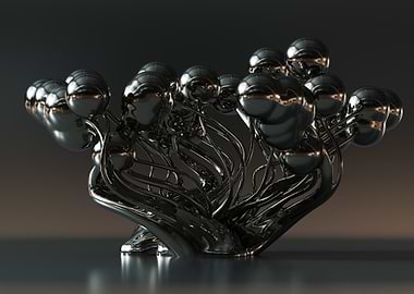 Polished metal sculpture