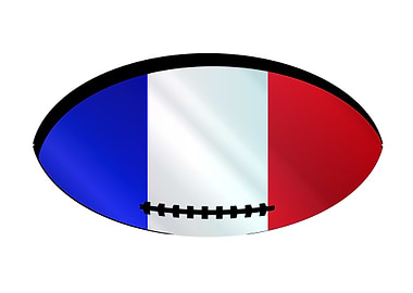 French Flag Rugby Ball