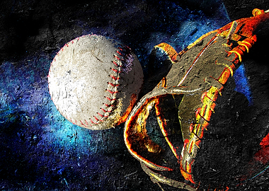 bsaeball art print w 19