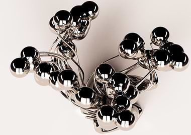 Polished metal sculpture