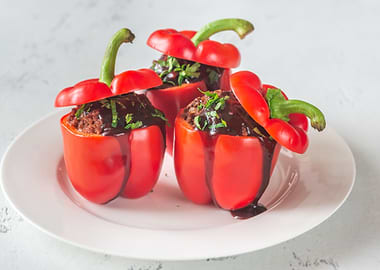 Stuffed red peppers