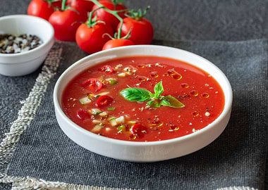 Portion of gazpacho