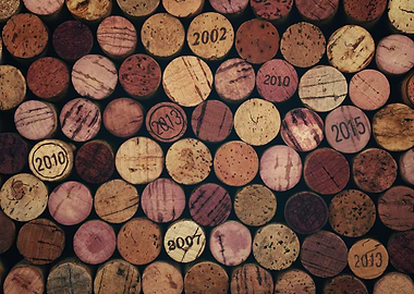 Red wine corks collection