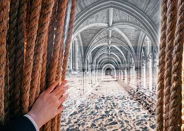 Beach illusion tunnel