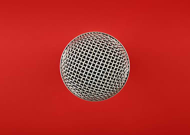 Microphone over red