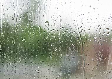 Rain drops on the window
