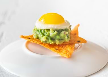 Guacamole tortilla chips