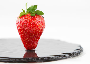 Strawberry stand on slate