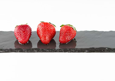 Three strawberries