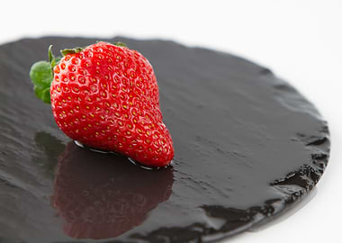 Strawberry on slate