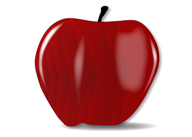 Wooden Red Apple