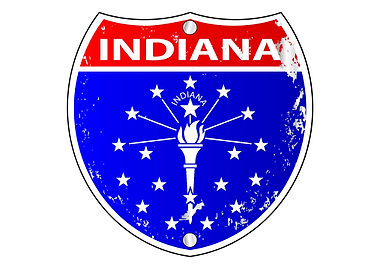 Indiana Flag Sign