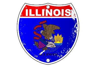 Illinois Flag Sign
