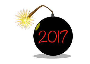 Cartoon 2017 New Year Bomb