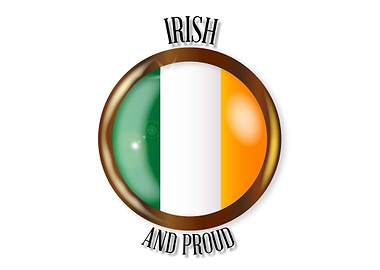 Irish Proud Flag Button