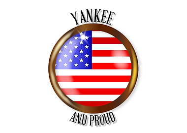 Yankee Proud Flag Button