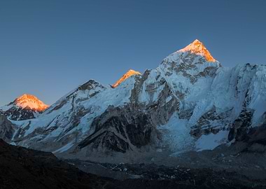 Mount Everest on Sunset