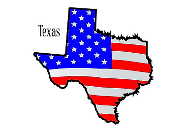 Texas Map and Flag