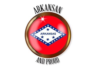 Arkansas Proud Flag Button