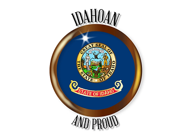 Idaho Proud Flag Button
