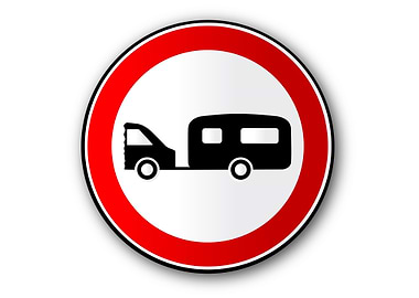 Caravan Road Traffic Sign