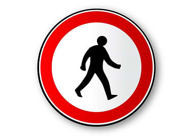 Walking Man Traffic Sign