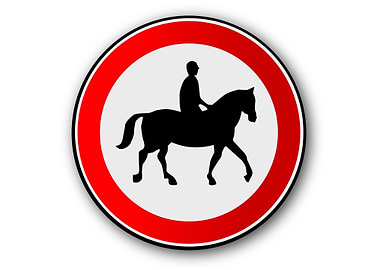 Horse Rider Traffic Sign