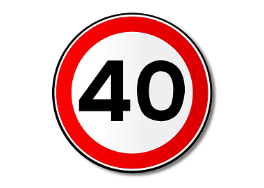 40 MPH Limit Traffic Sign