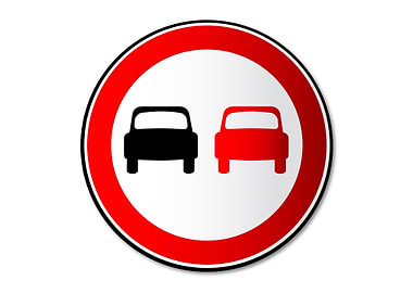No Overtaking Traffic Sign