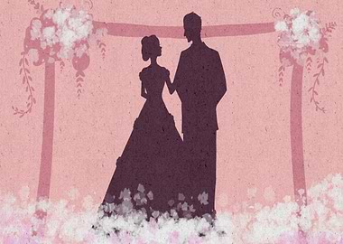 Wedding marry with flowers