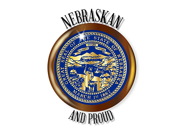 Nebraska Proud Flag Button