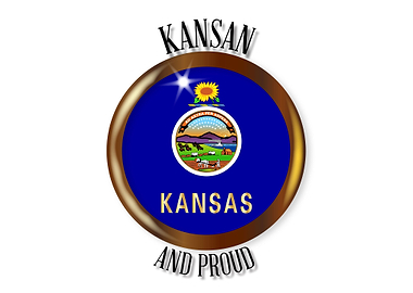 Kansas Proud Flag Button