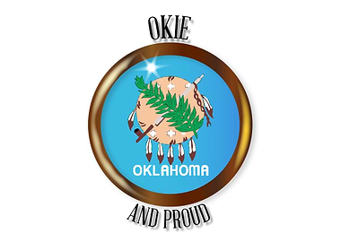 Oklahoma Proud Flag Button