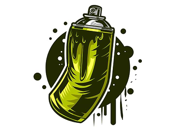 Aerosol spray paint illust