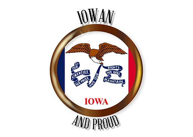 Iowa Proud Flag Button