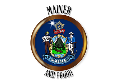 Maine Proud Flag Button