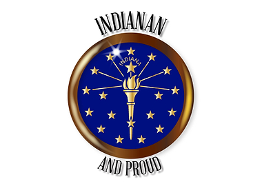 Indiana Proud Flag Button