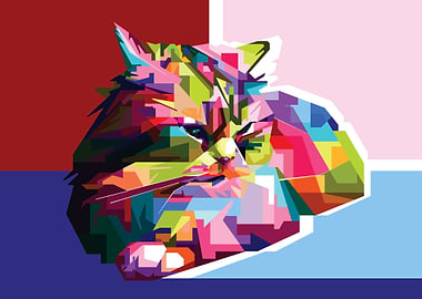Cat in Wpap style