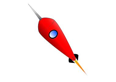 Red Space Rocket