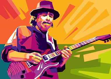 Carlos santana with guitar