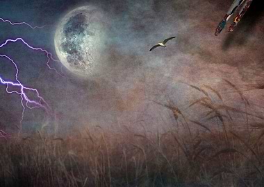 Artists Hand and Landscape